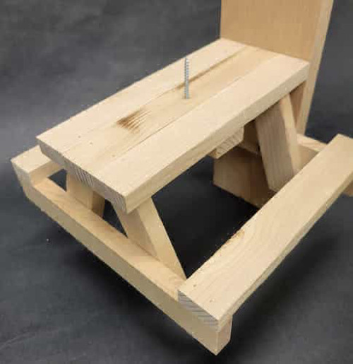 small wooden picnic table
