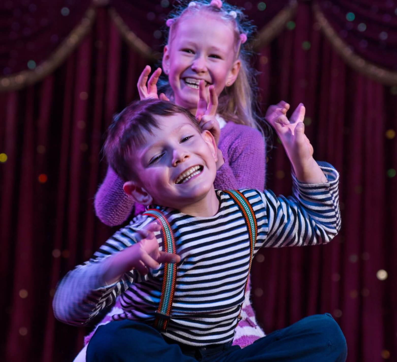 children acting in a play